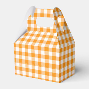 Orange Gingham Favour Box