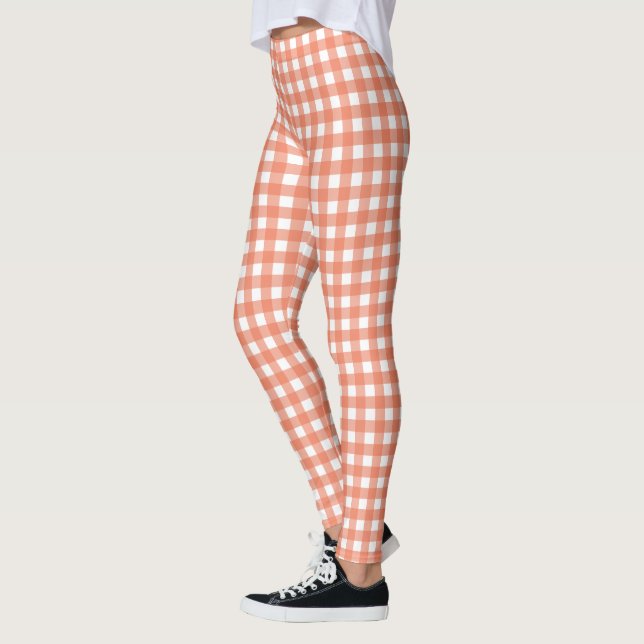 Orange gingham leggings (Left)
