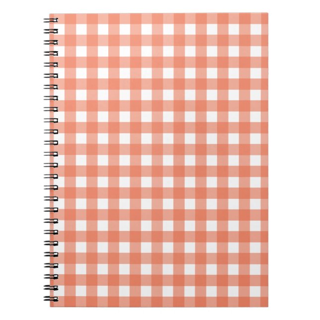 Orange gingham notebook (Front)
