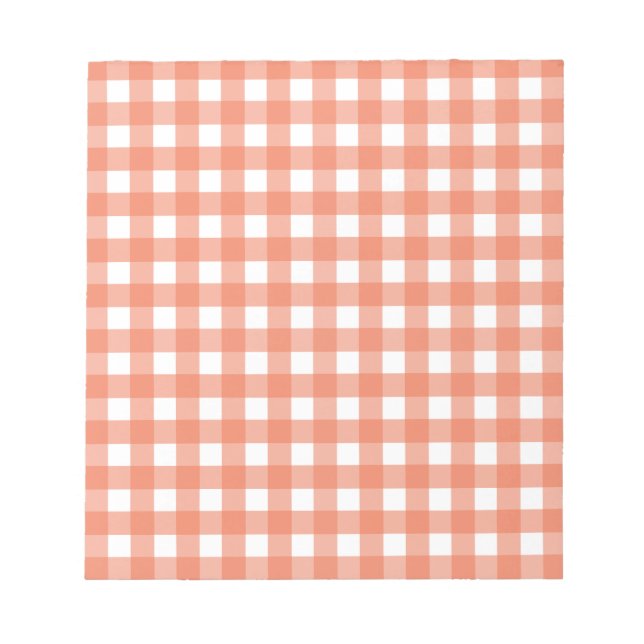 Orange gingham notepad (Front)