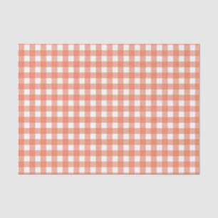 Orange gingham tissue paper