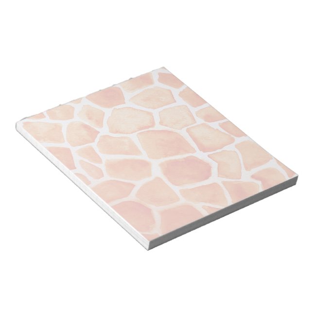 Orange Giraffe Animal Print Notepad (Angled)