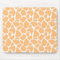 Orange Giraffe Print Mousepad