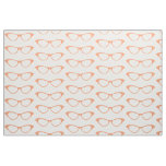 Orange Girly Geek Glasses Fabric