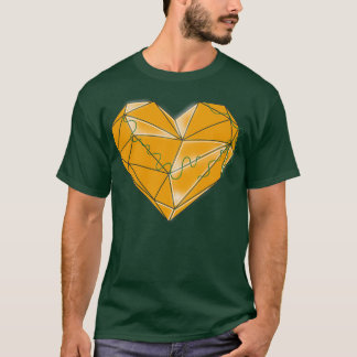 Orange Glass Heart T-Shirt