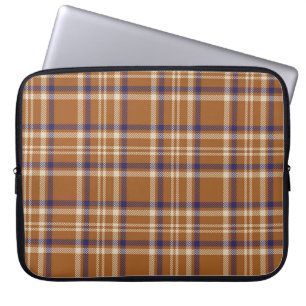 Orange Glen Plaid textured seamless patternabstrac Laptop Sleeve