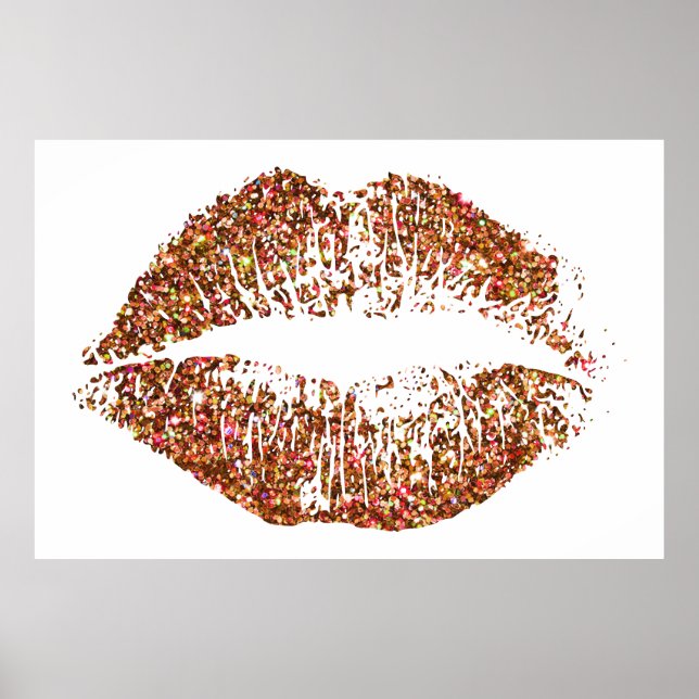 Orange Glitter Lips #2 Poster (Front)