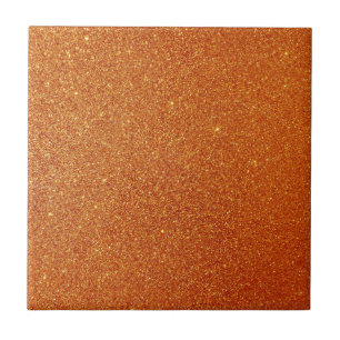 Orange Glitzer Ceramic Tile