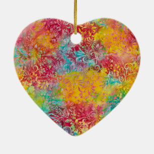 Orange Glow Ceramic Ornament