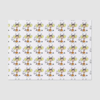 Orange Go Team Cheerleader Tissue Paper