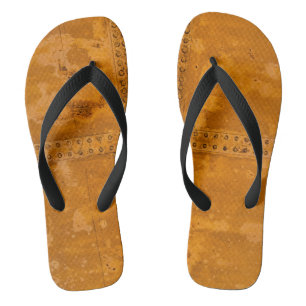 orange gold rusty old metal thongs