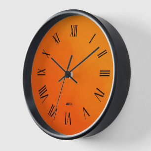 Orange gradient background  clock