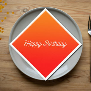orange gradient - Birthday  Napkins