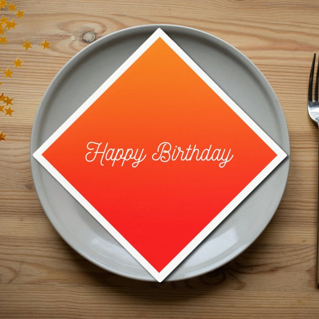 orange gradient - Birthday  Napkins (Creator Uploaded)