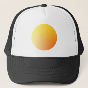 Orange Gradient Circle Vignette Abstract Design Trucker Hat
