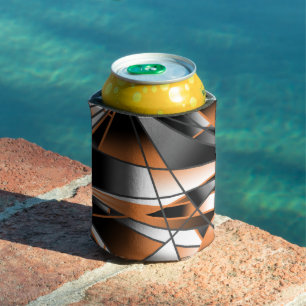 Orange Gradient Colour Fill Mechanical Design Can Cooler