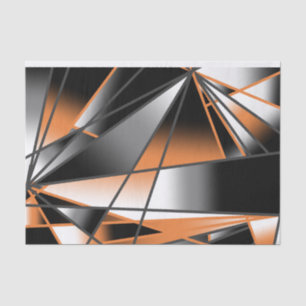 Orange Gradient Colour Fill Mechanical Design  Tissue Paper
