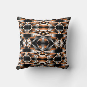 Orange Gradient Colour Fill Mechanical Drawing Cushion