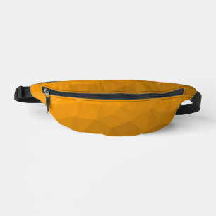 Orange gradient geometric mesh pattern bum bags