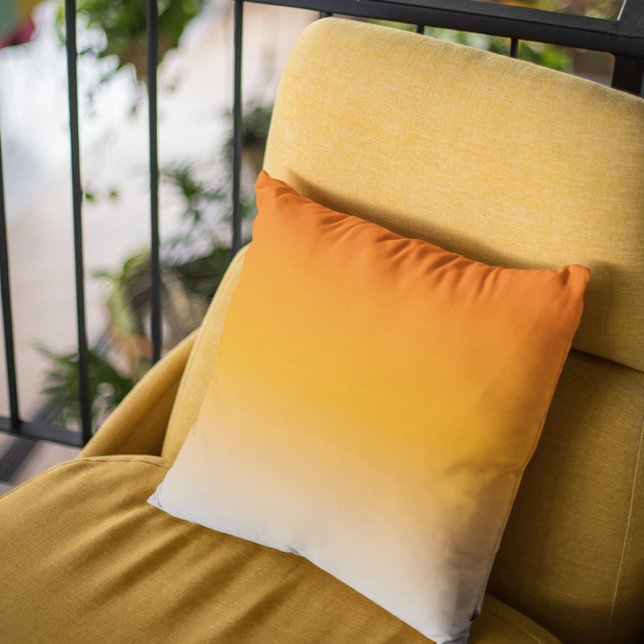 Orange  Gradient Ombre Fading Cushion (Creator Uploaded)