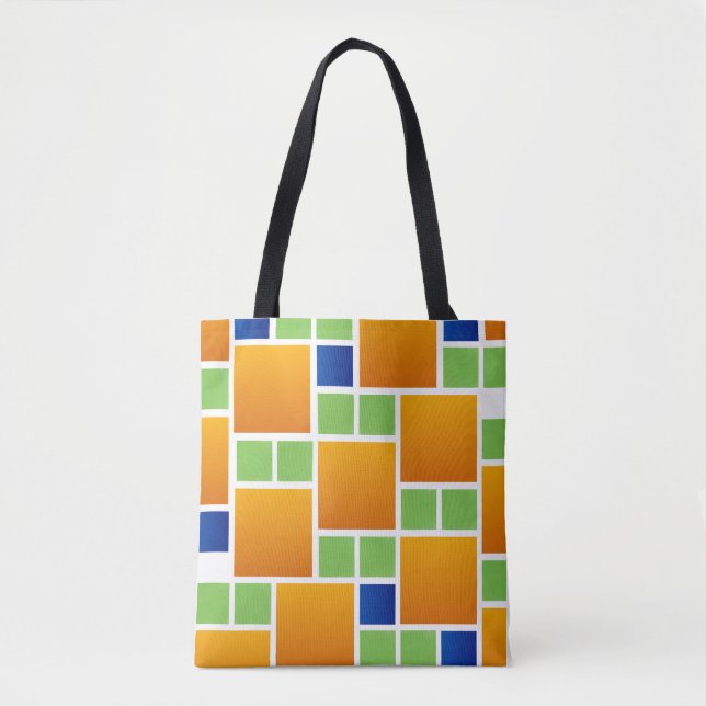 Orange Gradient Squares  Tote Bag (Front)