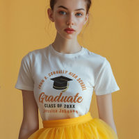 Orange Graduate Custom 2025 Graduation Women's