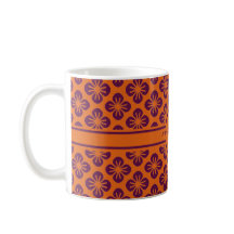 Orange Grape Purple Abstract Flower Initial Name