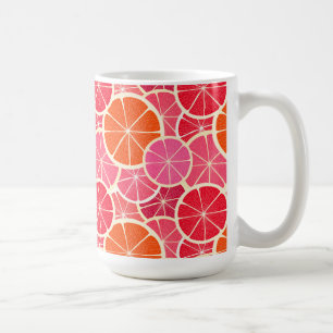 Orange & Grapefruit Citrus Fruit Pattern Coffee Mug