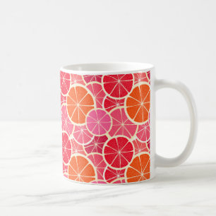 Orange & Grapefruit Citrus Fruit Pattern Coffee Mug