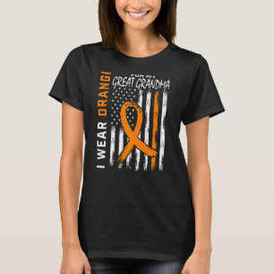 Orange Great Grandma Multiple Sclerosis Awareness T-Shirt