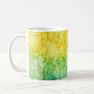 Orange green and blue abstract painting coffee mug