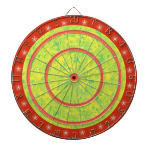 Orange Green and Yellow Star Regulation Dart Board