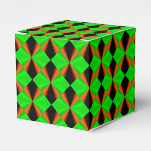 Orange Green Black Cool Modern Pattern Favour Box