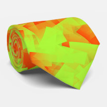 Orange Green Cubism Abstract Pattern