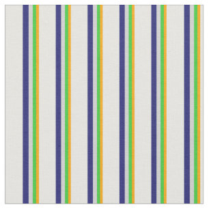 Orange, Green, Grey, Midnight Blue, Mint Cream Fabric