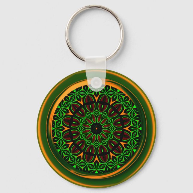 Orange Green Keychain (Front)