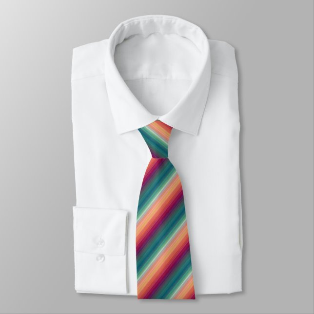 Orange Green Ombre Tie (Tied)
