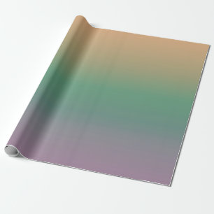 Orange-Green-Purple Gradient (muted) Wrapping Paper