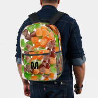 Orange green red gum candy sprinkle sugar Monogram