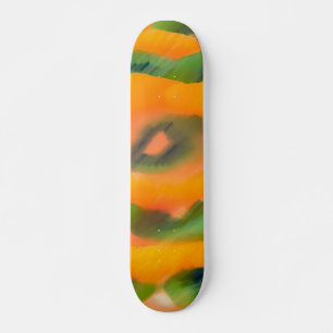 Orange Green Skateboard