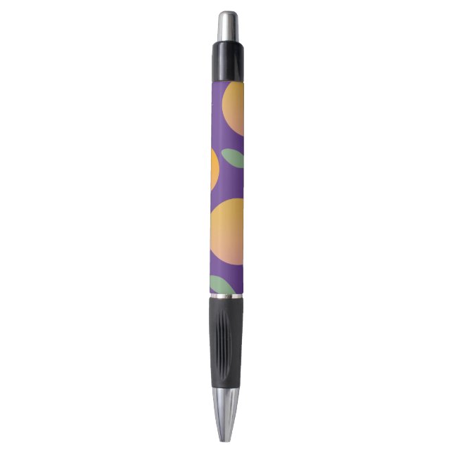 Orange Greenery Fruit Pattern Purple (Front Vertical)