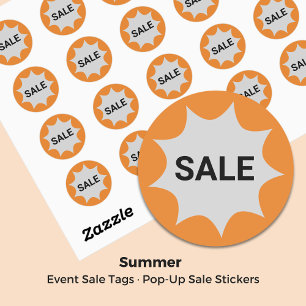 Orange & Grey · 9-Point Bubble Sale Tag