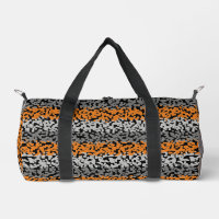 Orange grey and black digital pixelated stripes