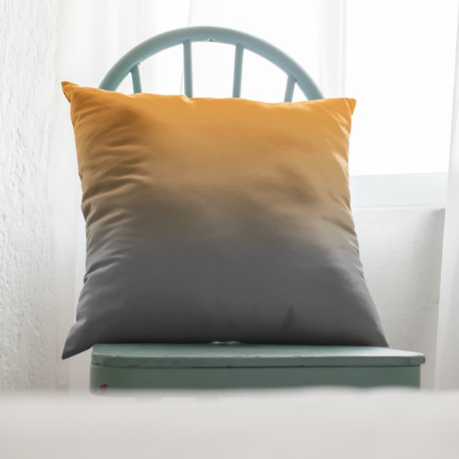 Orange Grey Gradient Ombre Fading Cushion (Creator Uploaded)