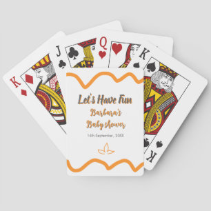 Orange grey retro spanish baby shower boho modern  playing cards