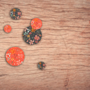 Orange grey wildflowers thanksgiving fall confetti