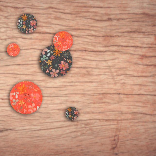 Orange grey wildflowers thanksgiving fall confetti (Creator Uploaded)