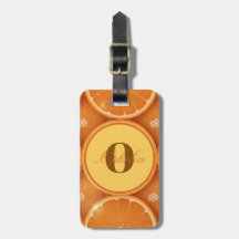 Orange Grove Monogram Luggage Tag