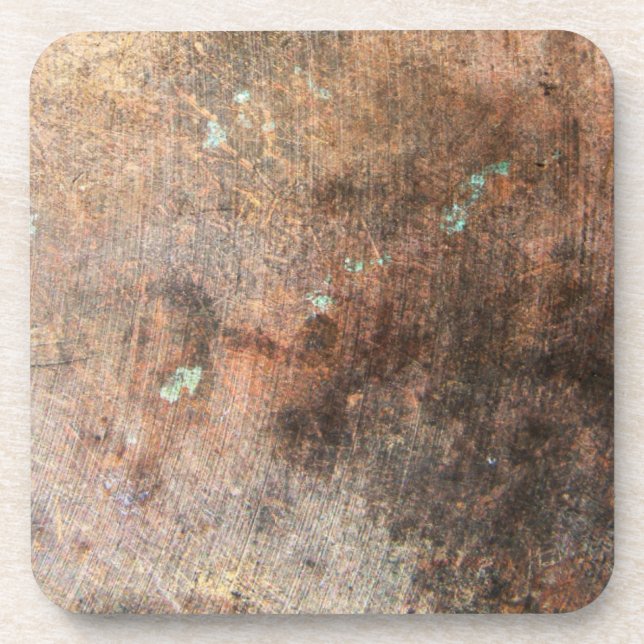 Orange Grunge 6 Coaster (Front)