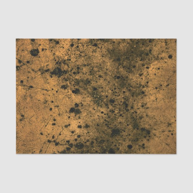 Orange Grunge Print Tissue Paper (Front)